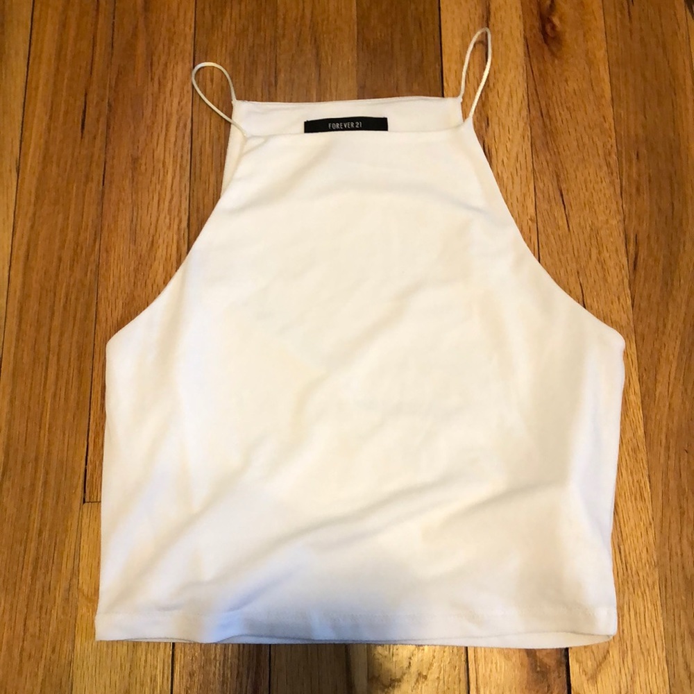 white crop top